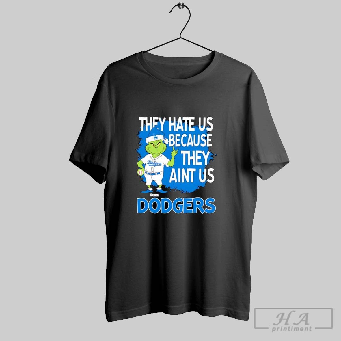 Official Los Angeles Dodgers Grinch Christmas They Hate Aint Us