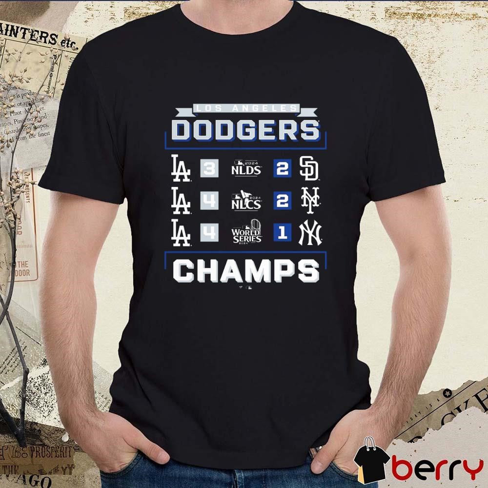 Los Angeles Dodgers MLB 2024 NLDS NLCS World Series Champions Schedule t-shirt