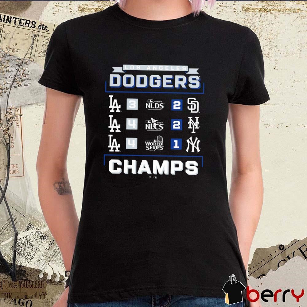 Los Angeles Dodgers MLB 2024 NLDS NLCS World Series Champions Schedule t-shirt