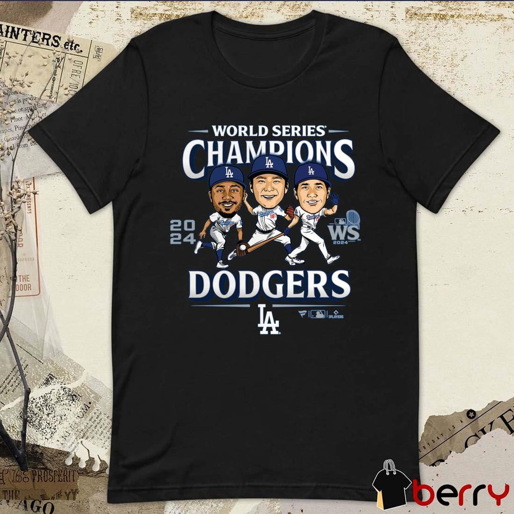 Los Angeles Dodgers MLB 2024 World Series Champions Appeal Play Players Caricatures t-shirt