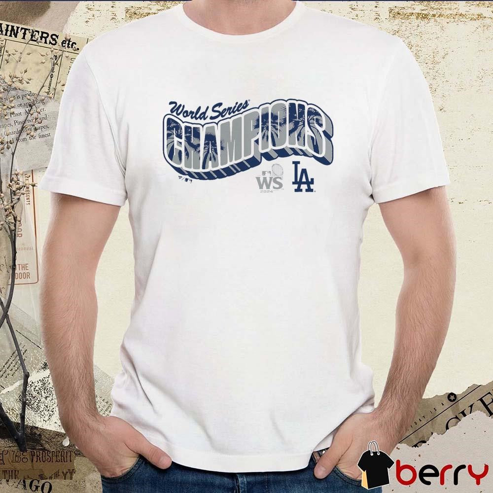 Los Angeles Dodgers MLB 2024 World Series Champions Palm Tree Letter t-shirt
