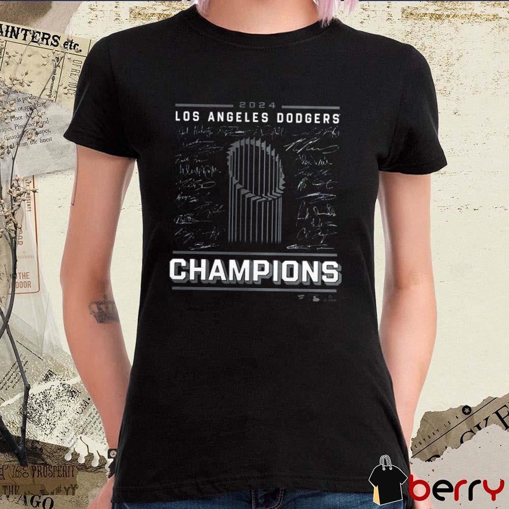 Los Angeles Dodgers MLB 2024 World Series Champions Players Signatures Roster t-shirt