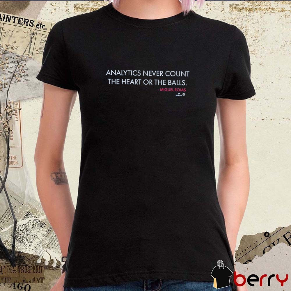 Los Angeles Dodgers MLB Miguel Rojas Analytics Never Count the Heart or the Balls t-shirt
