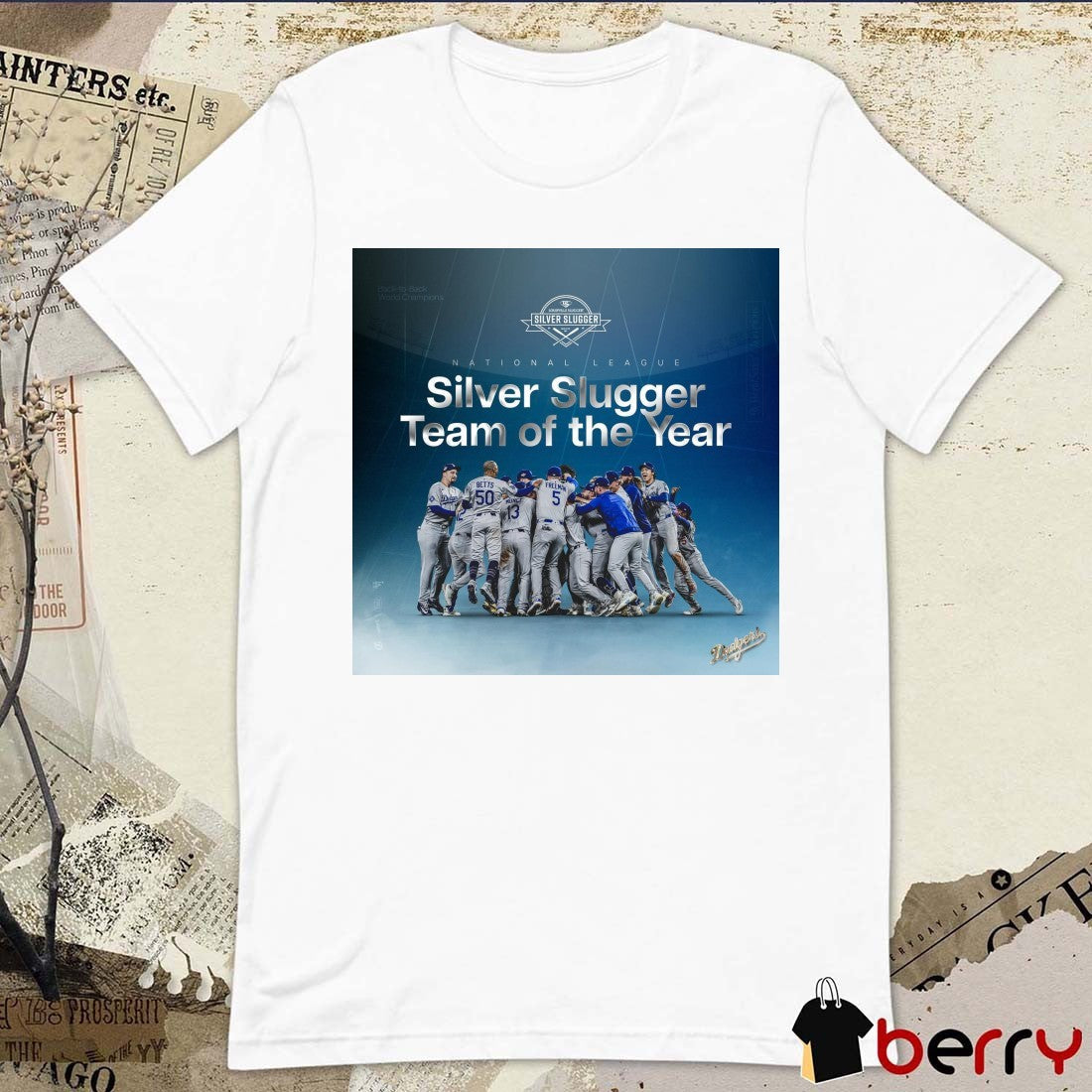 Los Angeles Dodgers National League Silver Slugger Team of the Year Award 2025 Poster t-shirt