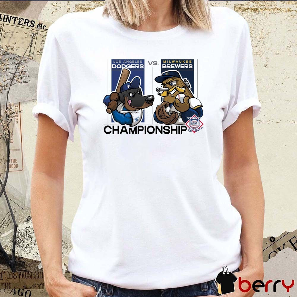 Los Angeles Dodgers Vs Milwaukee Brewers 2025 MLB League Championship Series Mascots t-shirt