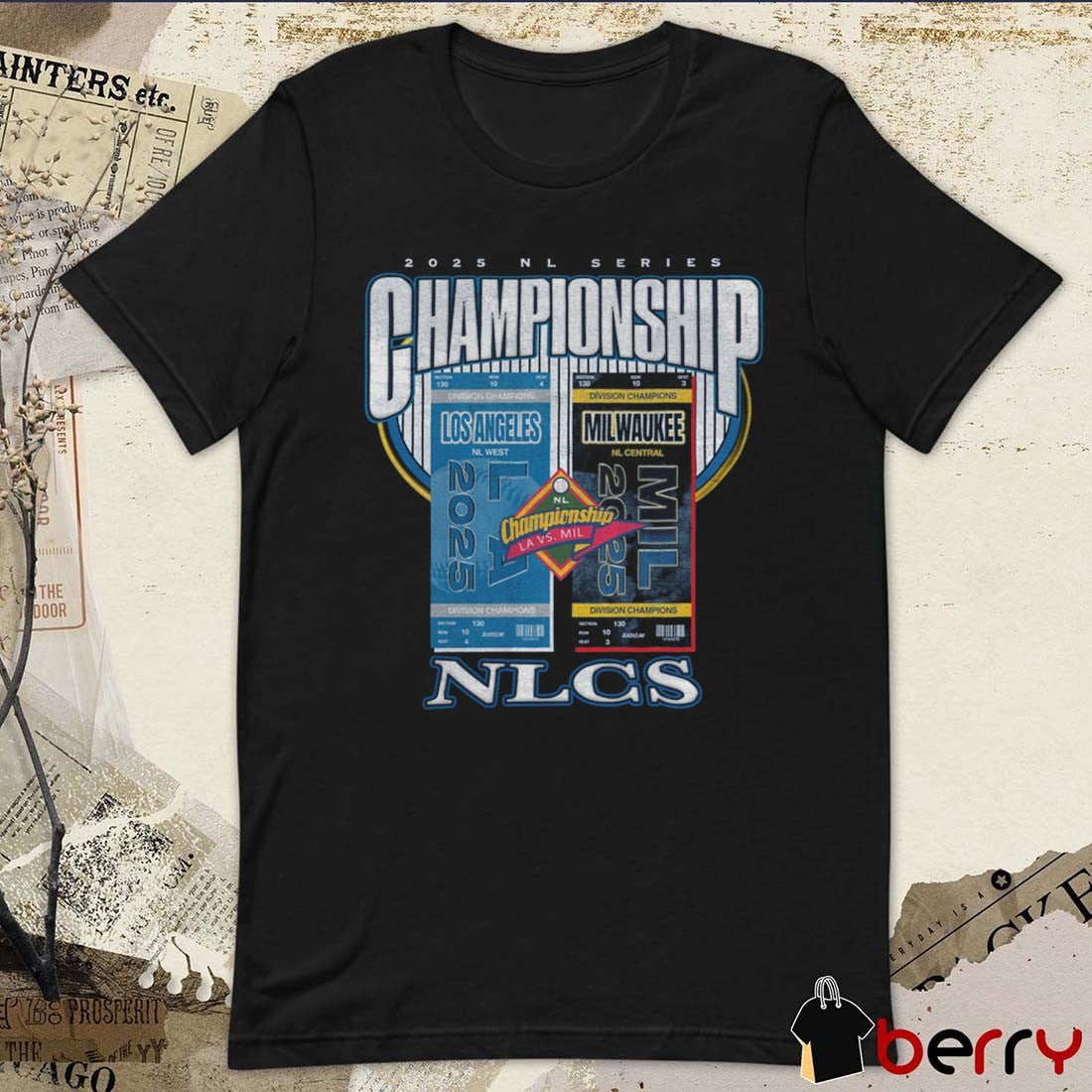 Los Angeles Dodgers Vs Milwaukee Brewers 2025 NLCS Matchup Series Championship t-shirt