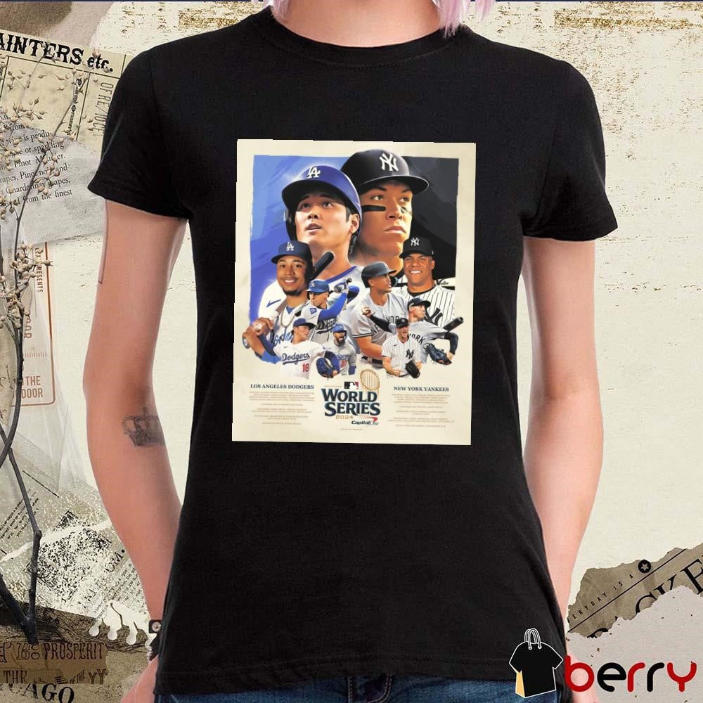 Los Angeles Dodgers Vs New York Yankees MLB World Series 2024 Capital One NYYvsLAD Poster t-shirt