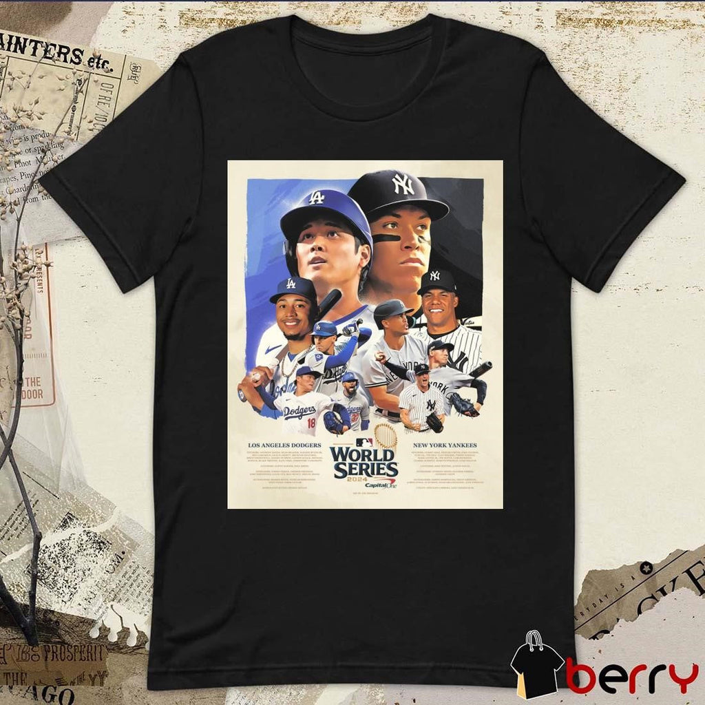 Los Angeles Dodgers Vs New York Yankees MLB World Series 2024 Capital One NYYvsLAD Poster t-shirt