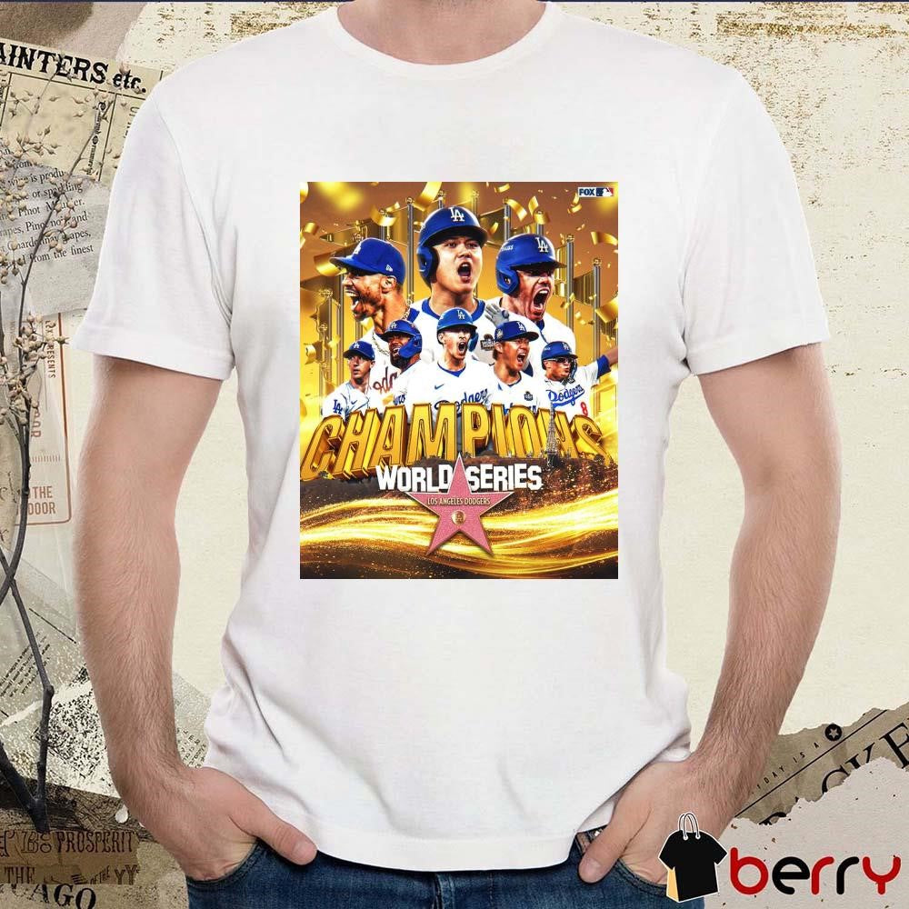 Los Angeles Dodgers World Series Champions For The 8th Time In Franchise History – Hollywood Walk Of Fame t-shirt