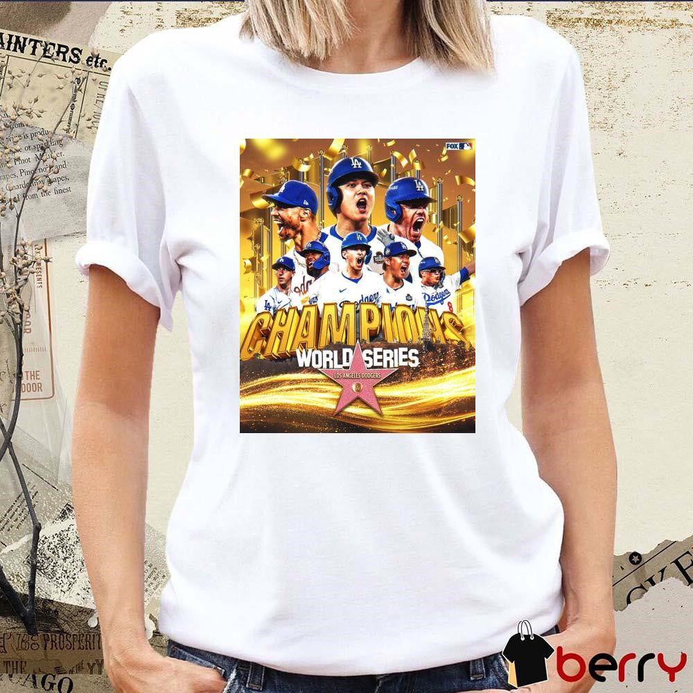 Los Angeles Dodgers World Series Champions For The 8th Time In Franchise History – Hollywood Walk Of Fame t-shirt