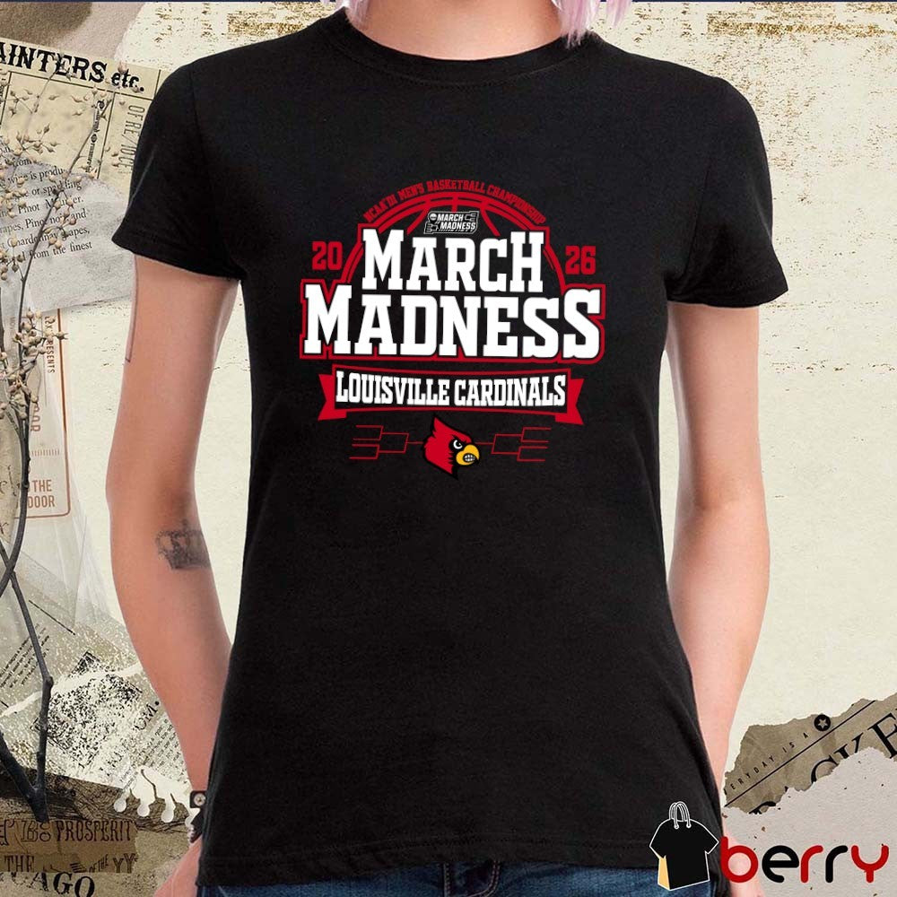 Louisville Cardinals 2026 NCAA DI Men’s Basketball Championship March Madness t-shirt