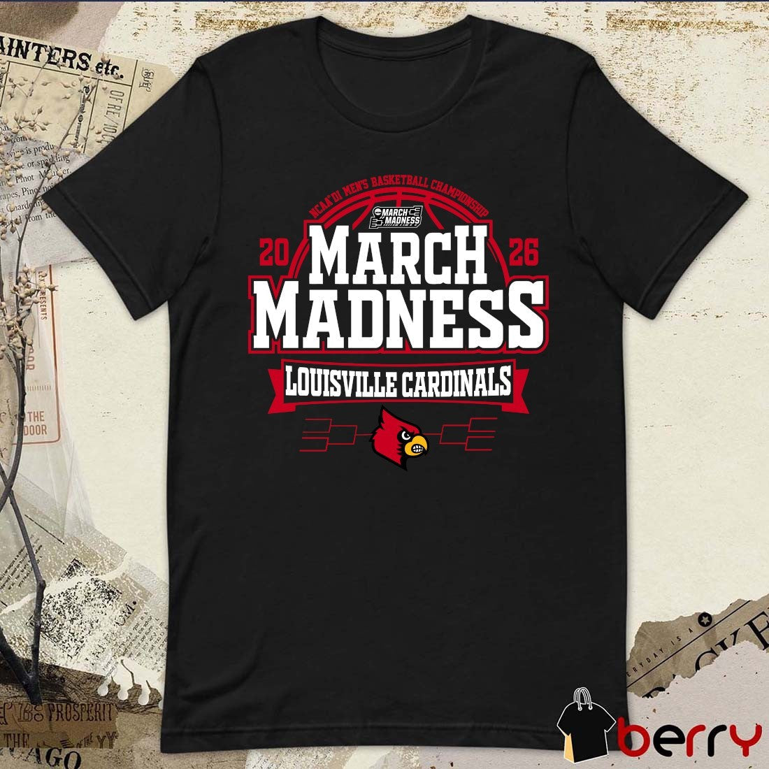 Louisville Cardinals 2026 NCAA DI Men’s Basketball Championship March Madness t-shirt