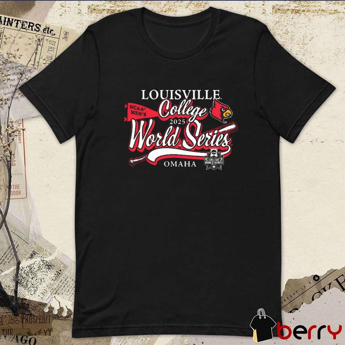 Louisville Cardinals Baseball 2025 NCAA Men’s College World Series Omaha t-shirt