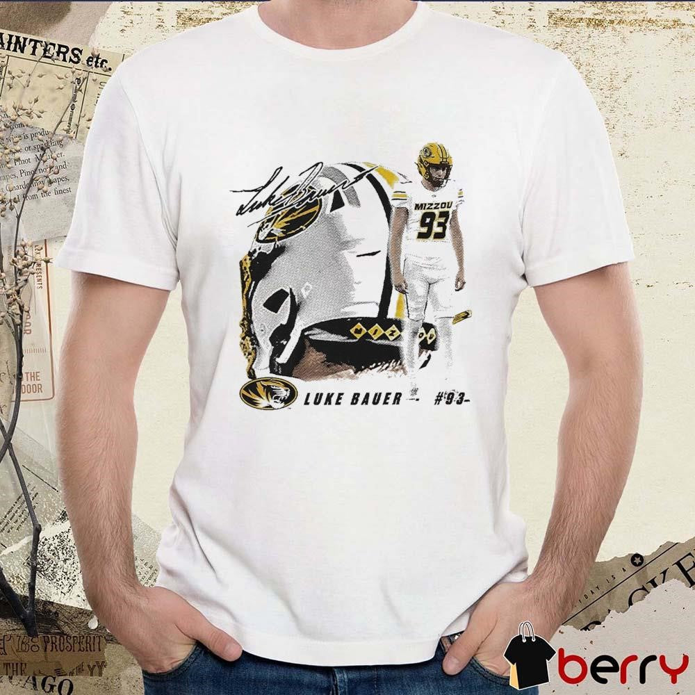 Luke Bauer Missouri Tigers Signature Cartoon t-shirt