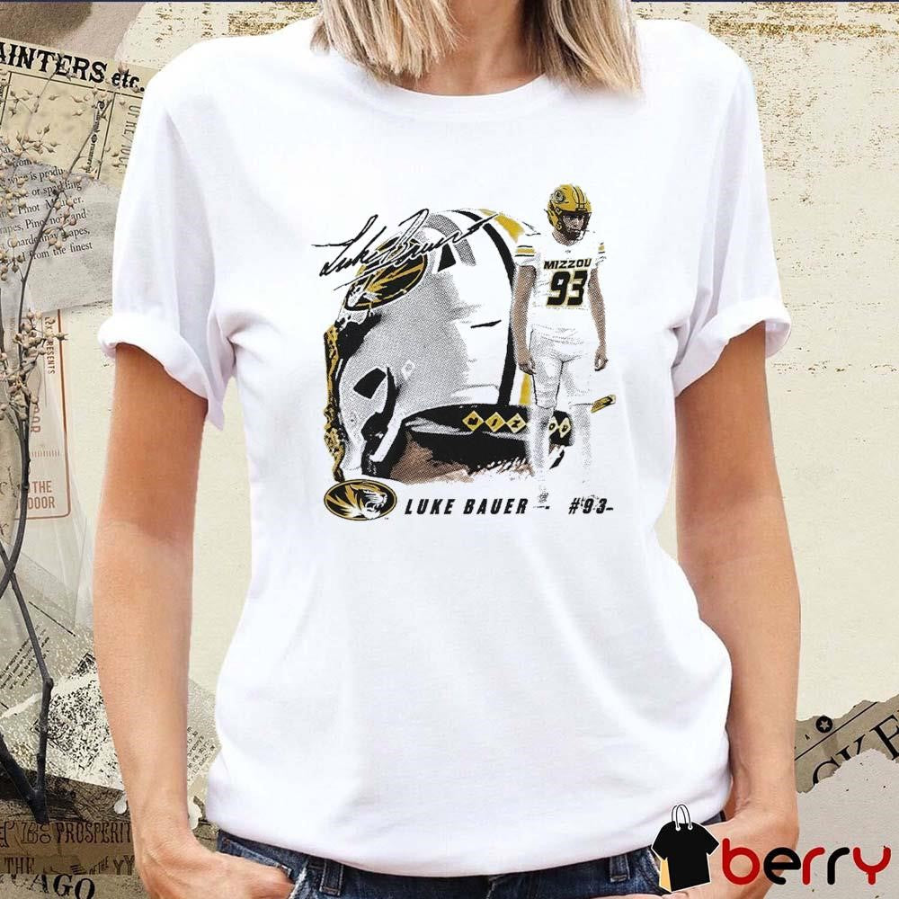 Luke Bauer Missouri Tigers Signature Cartoon t-shirt