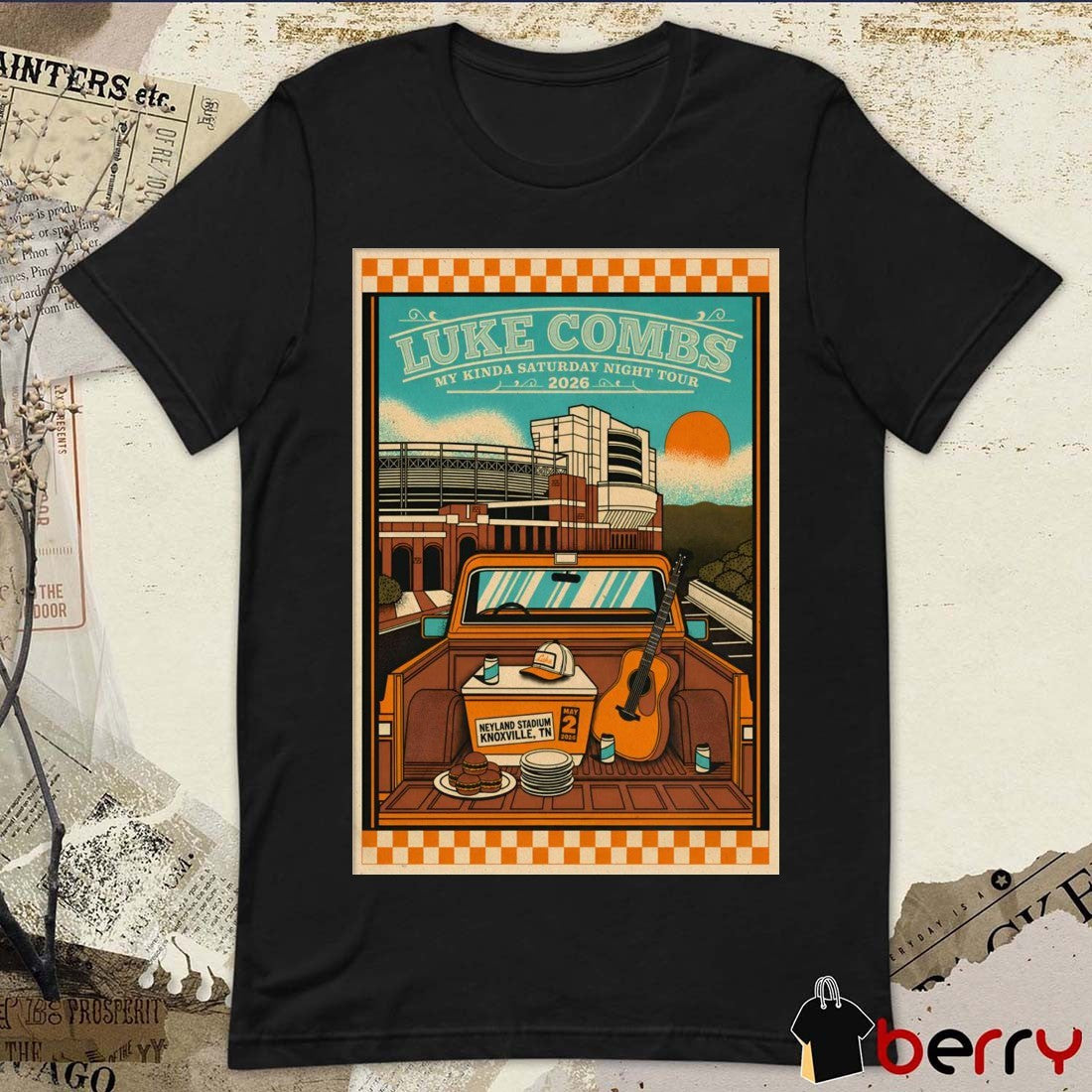 Luke Combs My Kinda Saturday Night Tour Neyland Stadium in Knoxville TN May 2 2026 Poster t-shirt