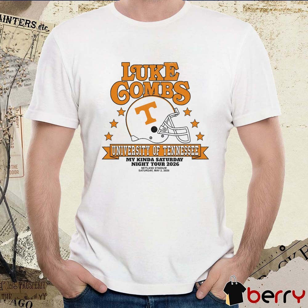 Luke Combs University Of Tennessee My Kinda Saturday Night Tour May 2 2026 Neyland Stadium in Knoxville, TN Helmet t-shirt