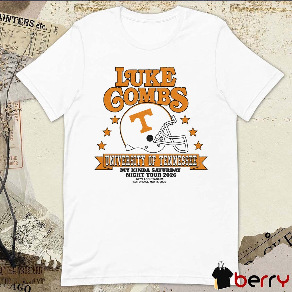 Luke Combs University Of Tennessee My Kinda Saturday Night Tour May 2 2026 Neyland Stadium in Knoxville, TN Helmet t-shirt