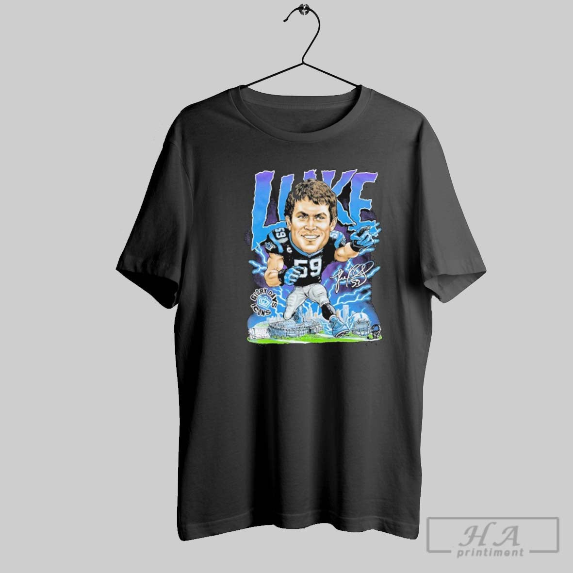 Official Luke Kuechly X Glory Days Apparel Icons Carolina Panthers