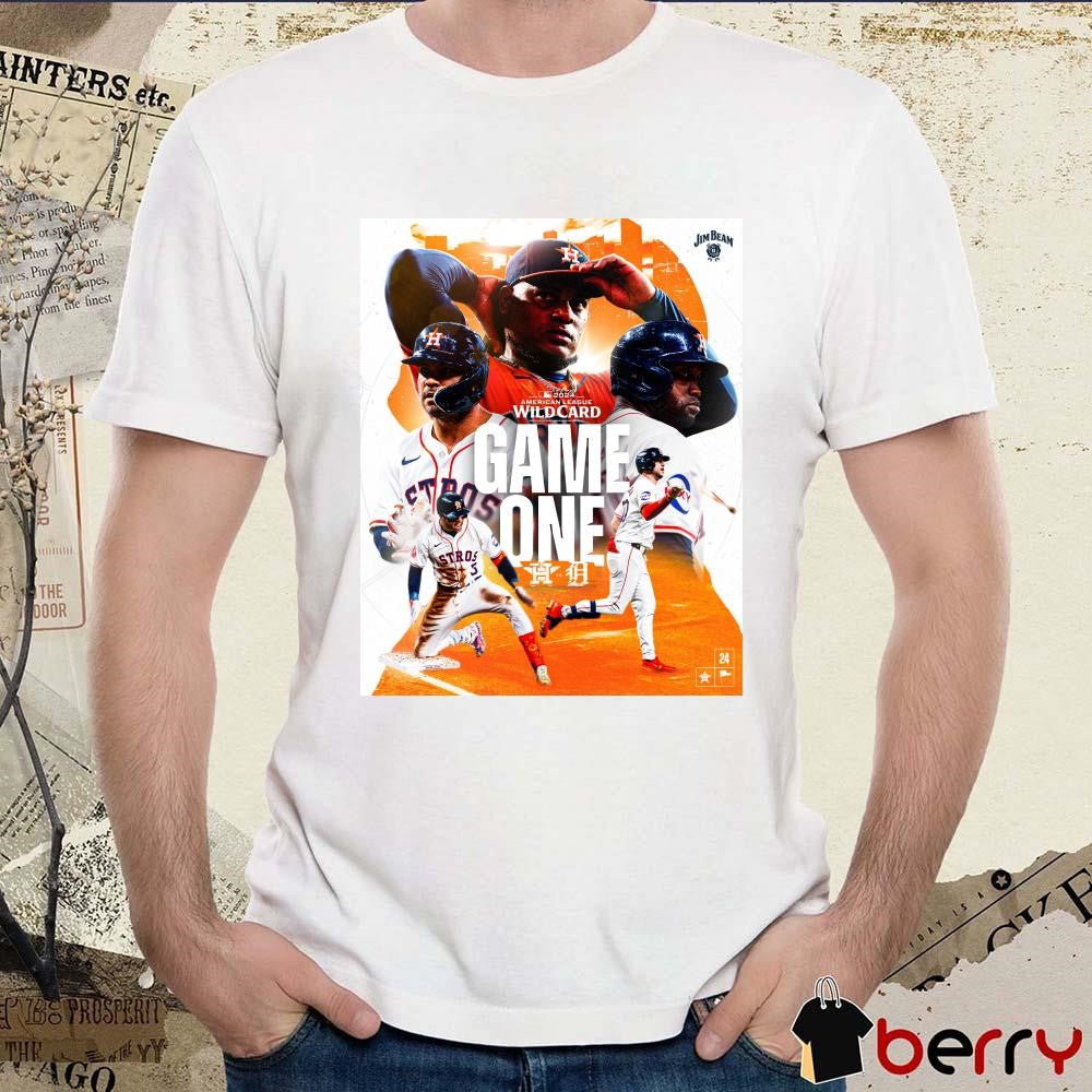 MLB 2024 American League Wild Card Astros at Tigers Game One Poster t-shirt