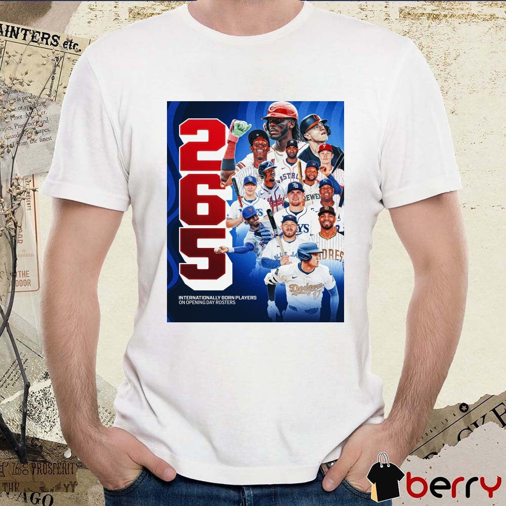 MLB 2025 Internationally Born Players On Opening Day Rosters Elly De La Cruz Tyler O’Neill Jazz Chisholm Jr. Poster t-shirt