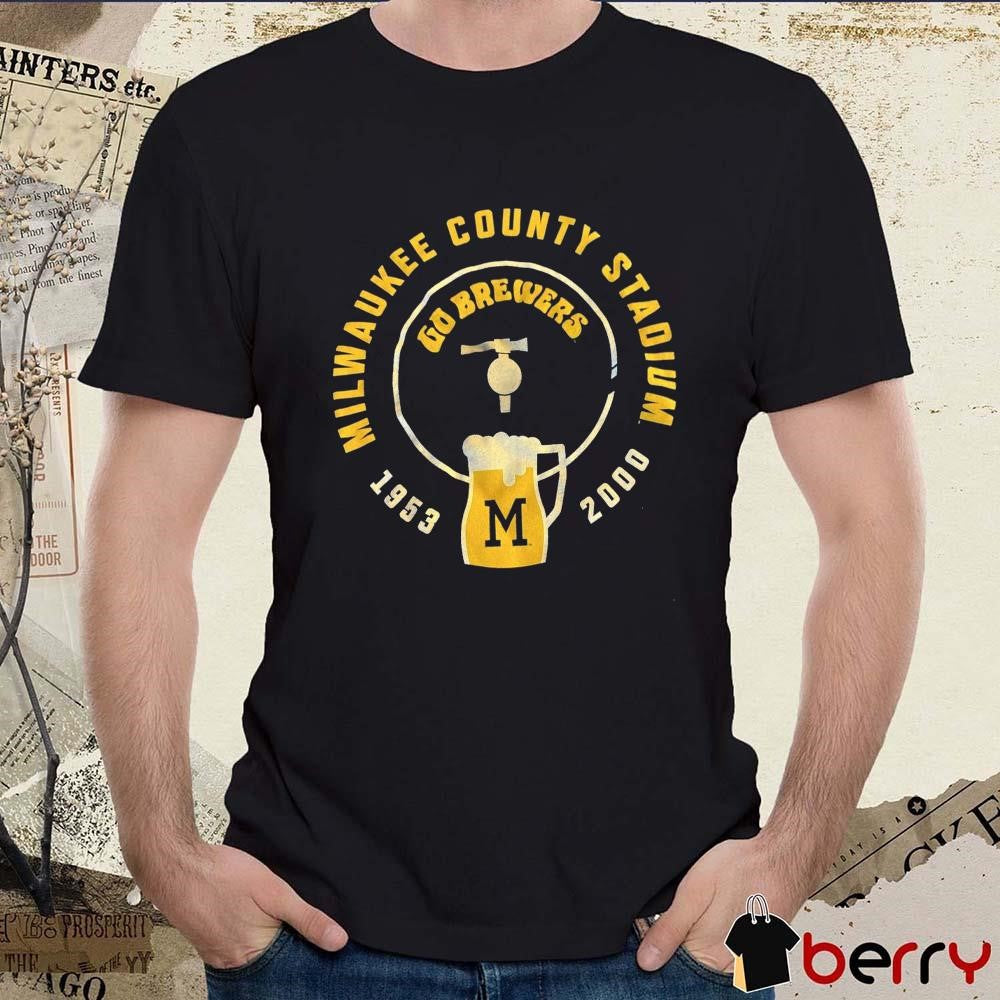 MLB Milwaukee County Stadium Go Brewers 1953 – 2000 t-shirt