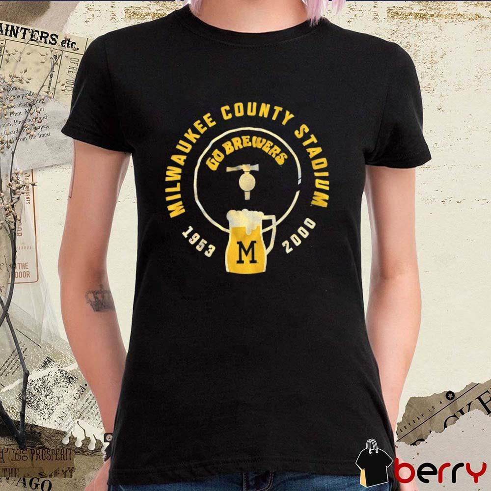 MLB Milwaukee County Stadium Go Brewers 1953 – 2000 t-shirt