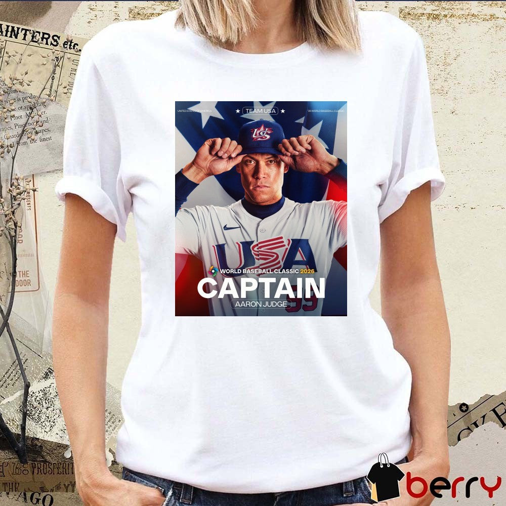 MLB Team USA World Baseball Classic 2025 Captain Aaron Judge New York Yankees Poster t-shirt