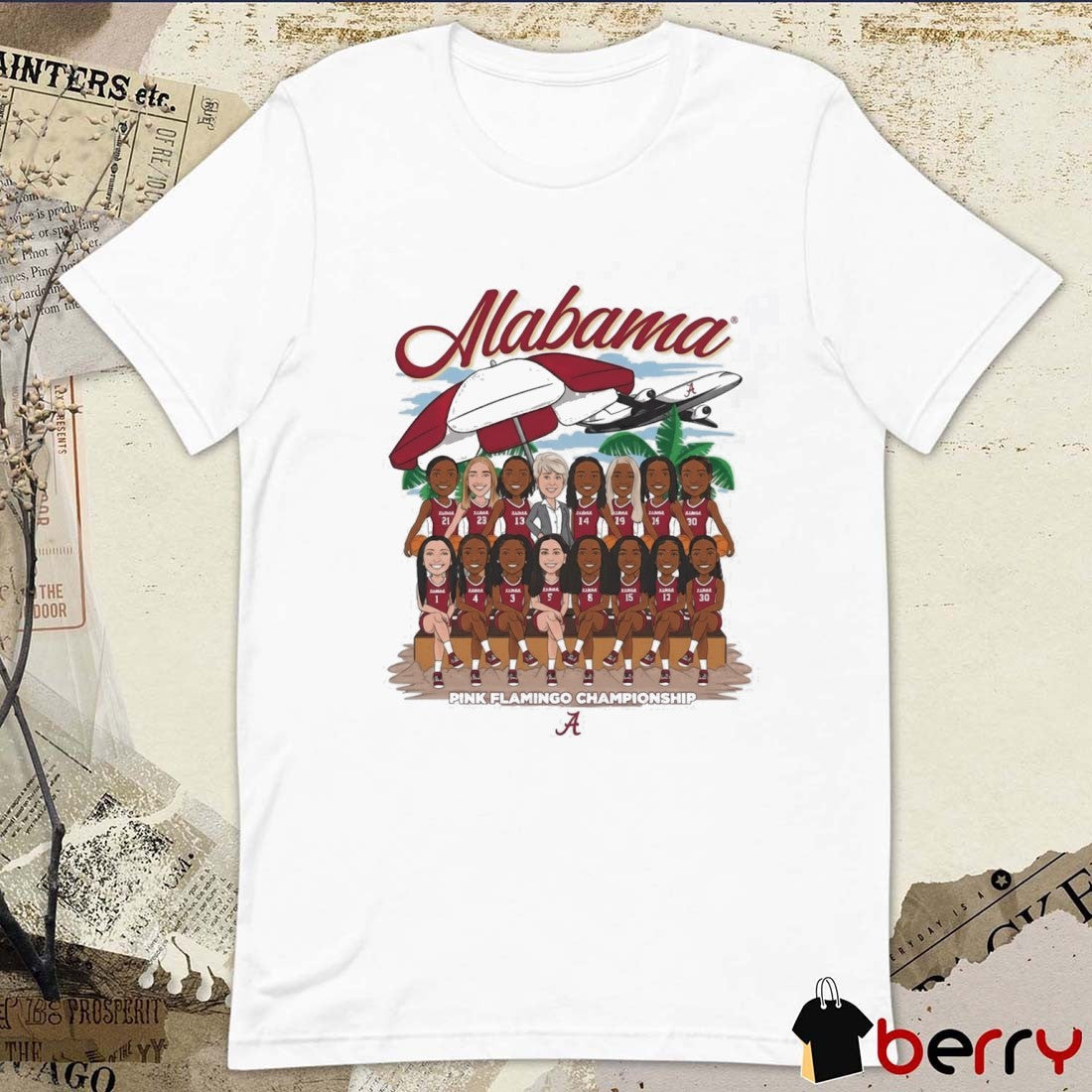 Mabama Alabama Crimson Tide Women’s Basketball Pink Flamingo Championship t-shirt