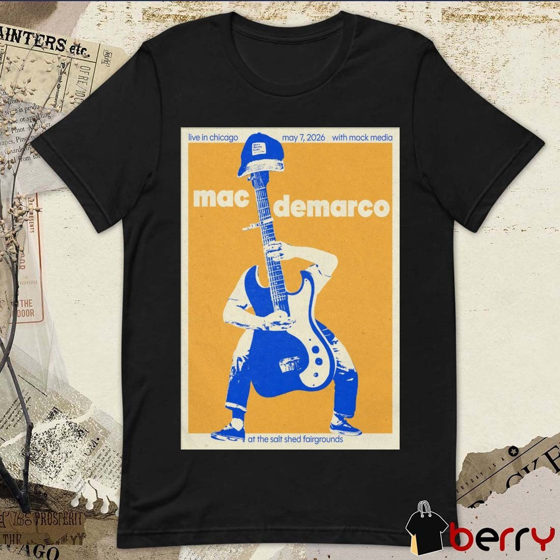 Mac Demarco In Chicago IL On May 7 2026 Tour At The Salt Shed Fairgrounds Poster t-shirt