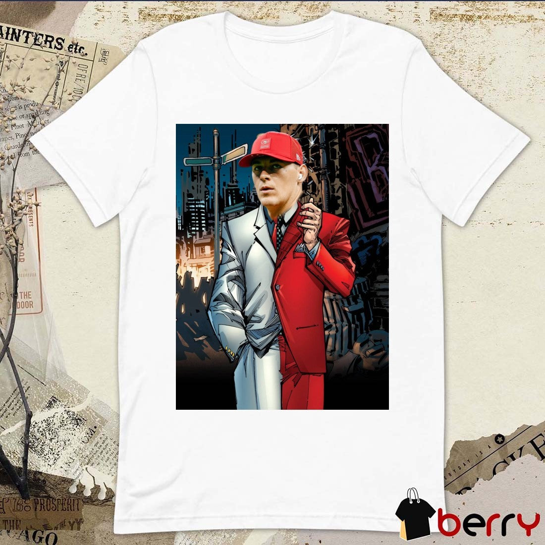 Mac Jones San Francisco 49ers DC Comics character Two-Face Harvey Dent Poster t-shirt