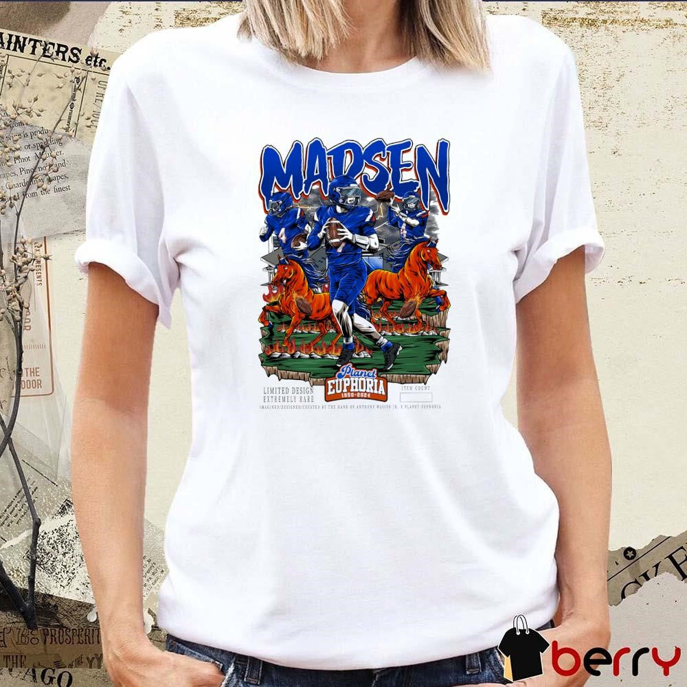 Maddux Madsen Boise State Broncos Planet Euphoria Artwork t-shirt