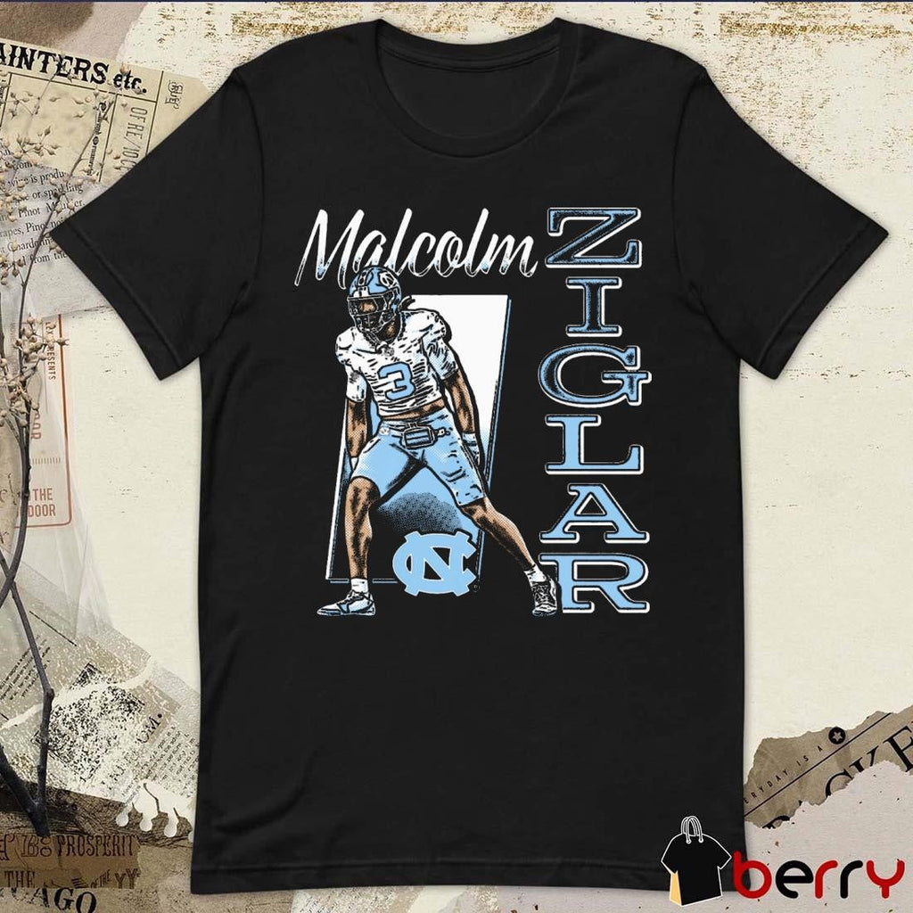 Malcolm Ziglar North Carolina Tar Heels Cartoon t-shirt
