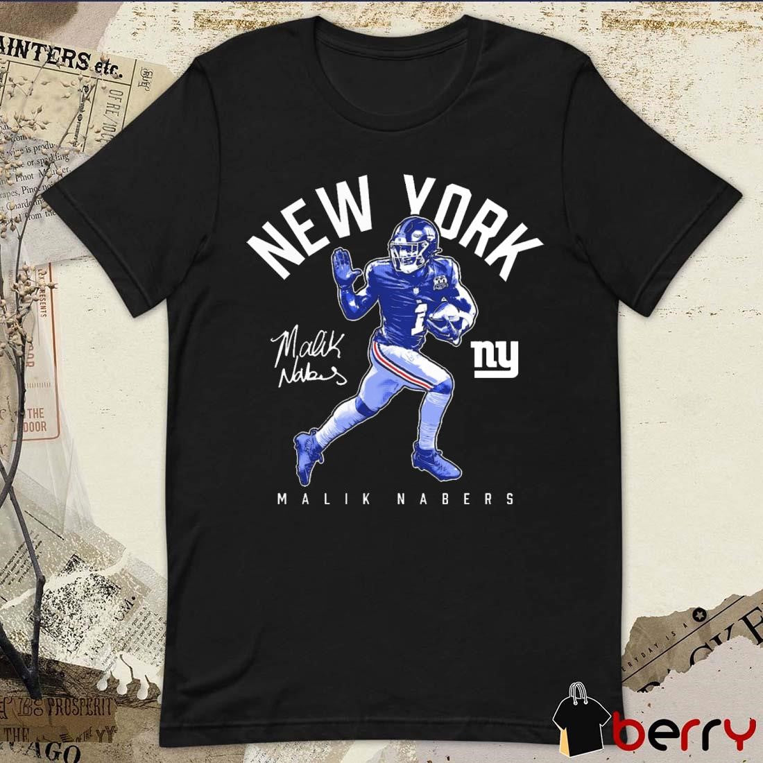 Malik Nabers New York Giants Stiff Arm Signature t-shirt