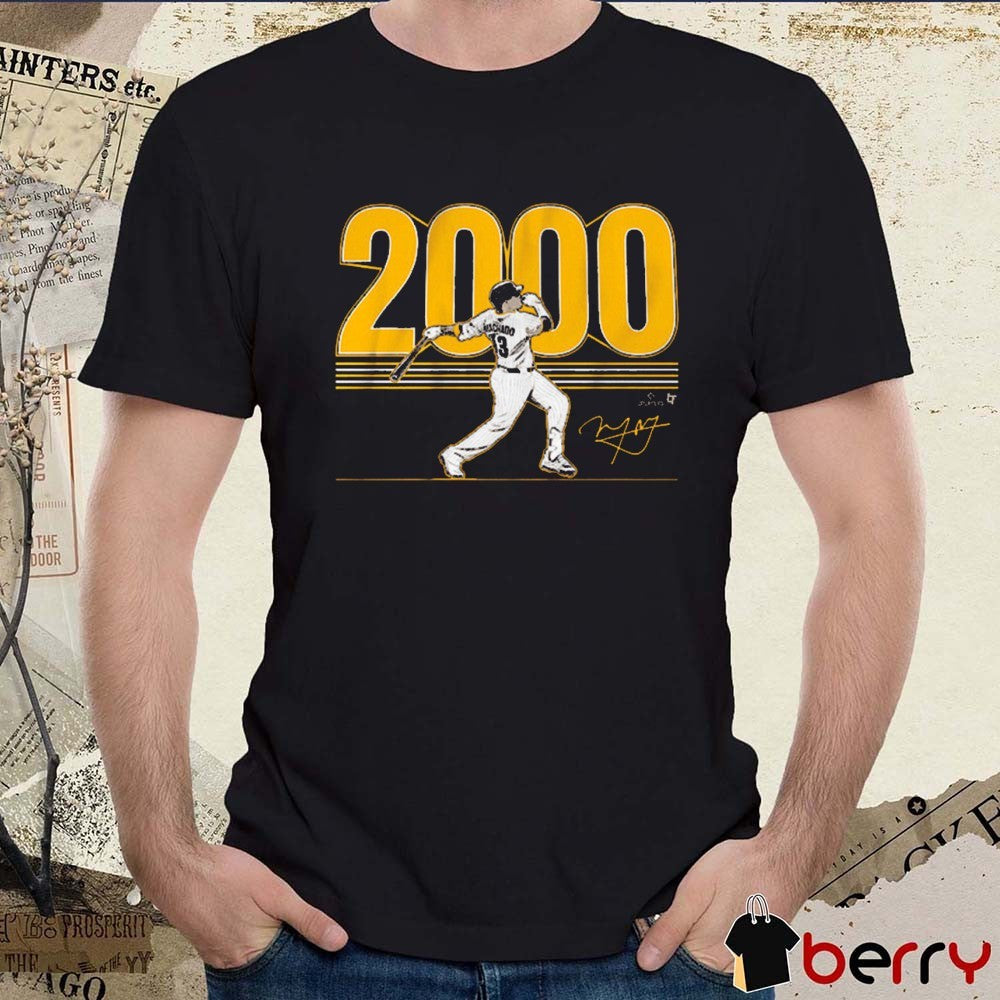 Manny Machado 2,000 Hits San Diego Padres MLB Signature t-shirt