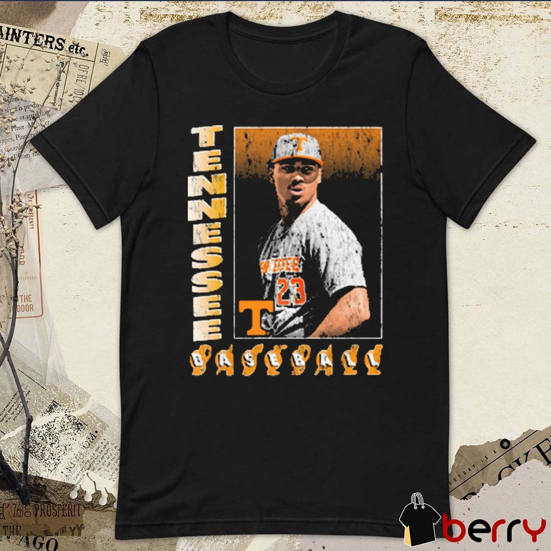 Marcus Phillips Portrait Tennessee Vols Baseball 2025 NCAA Division I Vintage t-shirt