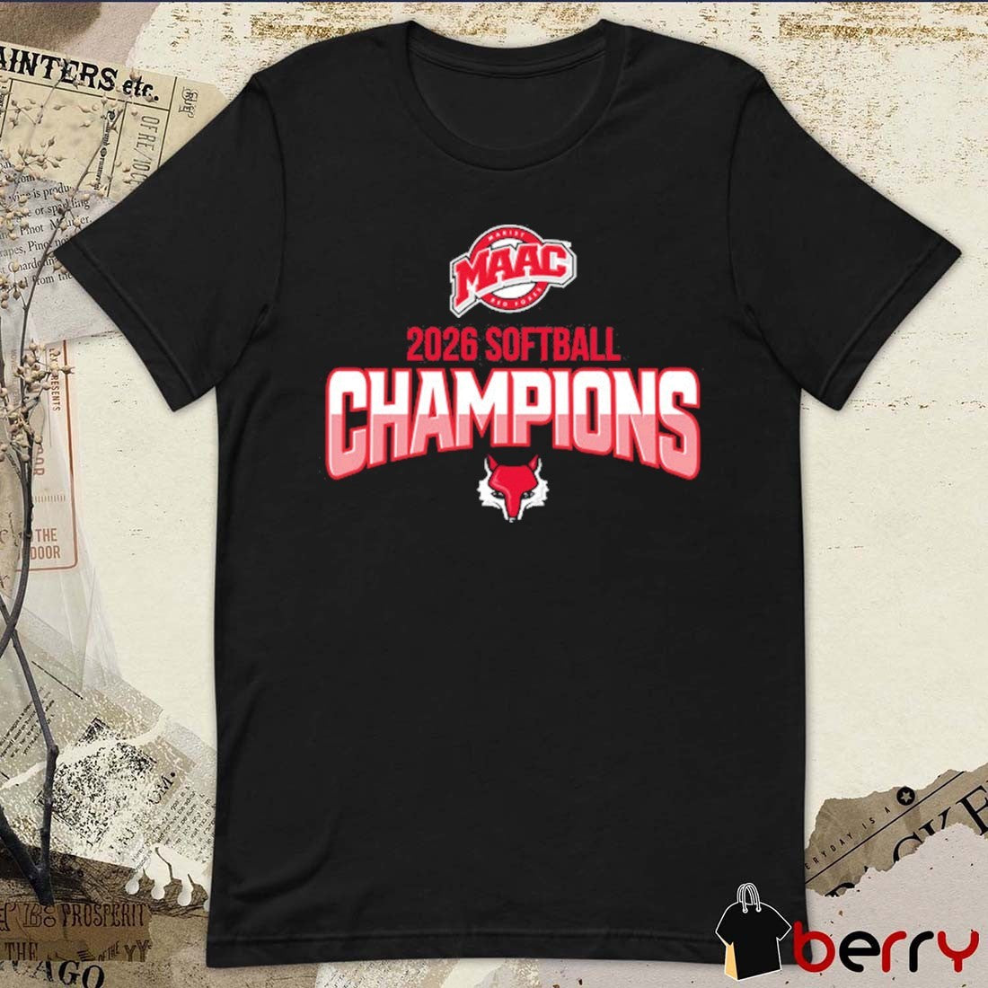 Marist University 2026 MAAC Softball Champions LST Logo t-shirt
