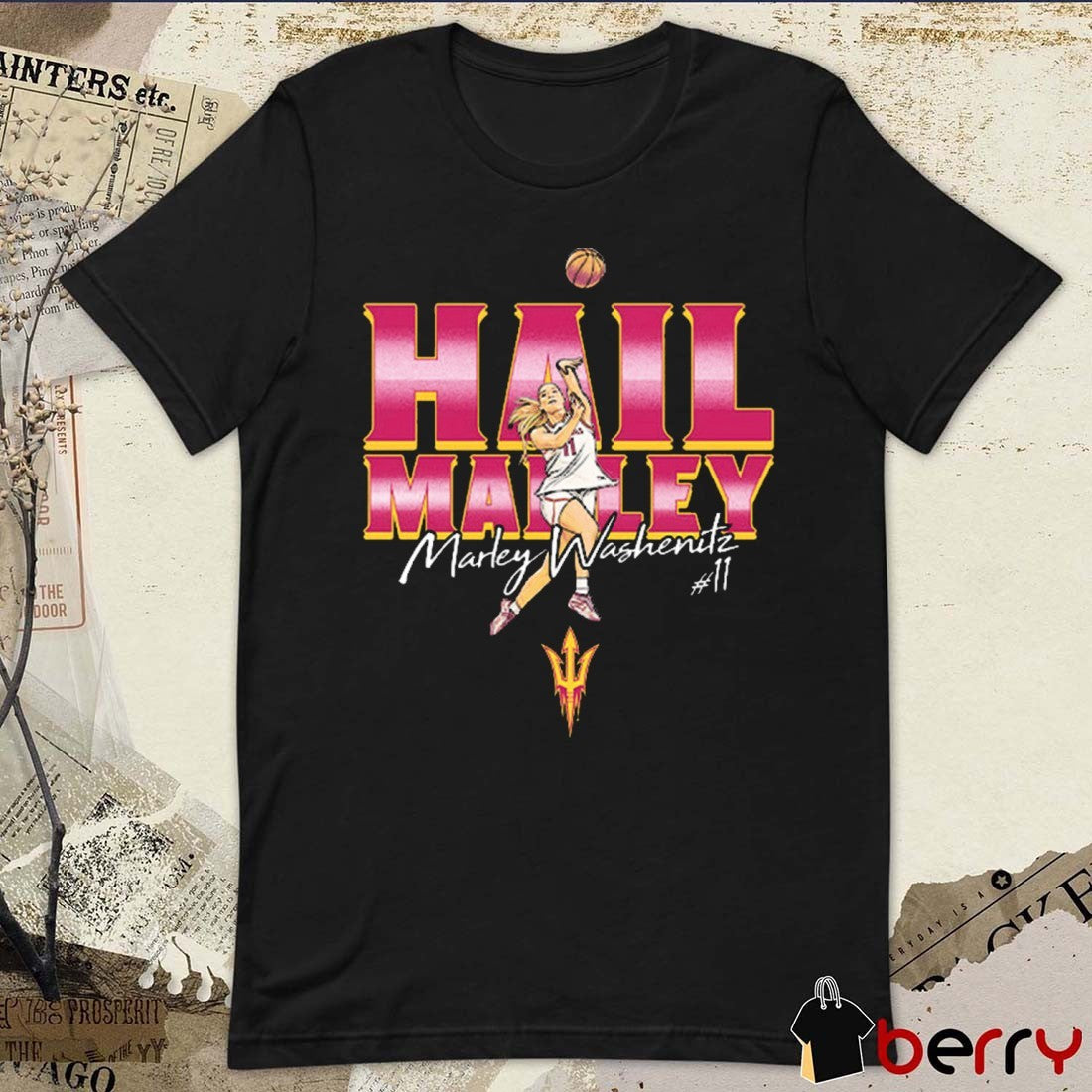 Marley Washenitz Hail Marley Arizona State Sun Devils NCAA Women’s Basketball t-shirt
