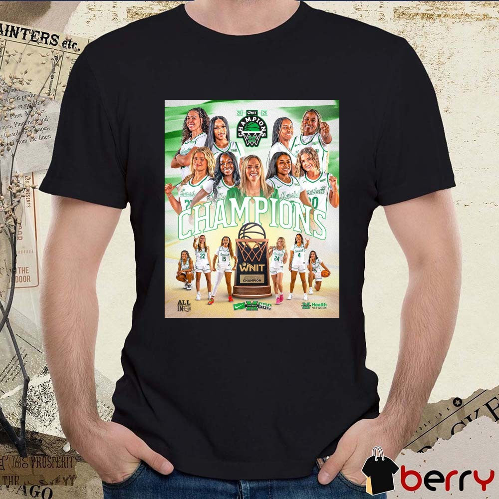 Marshall Thundering Herd Women’s Basketball 2026 WNIT Champions Poster t-shirt