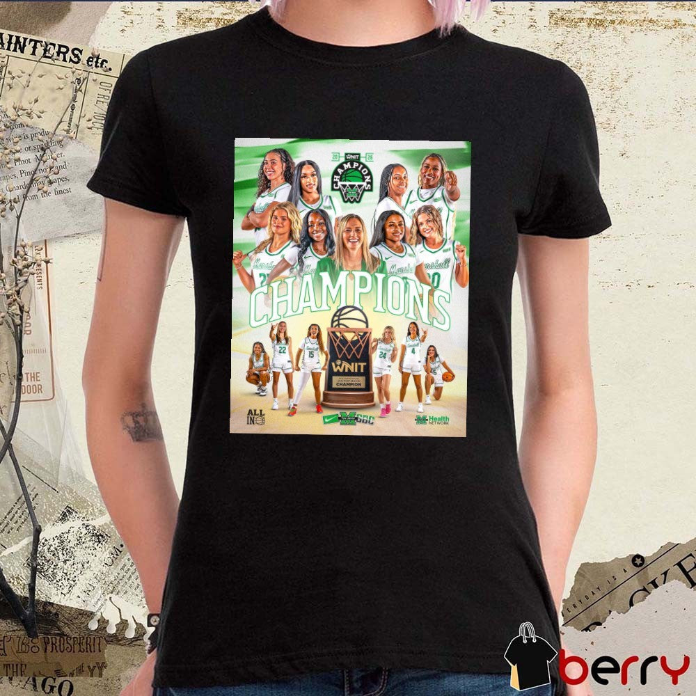 Marshall Thundering Herd Women’s Basketball 2026 WNIT Champions Poster t-shirt