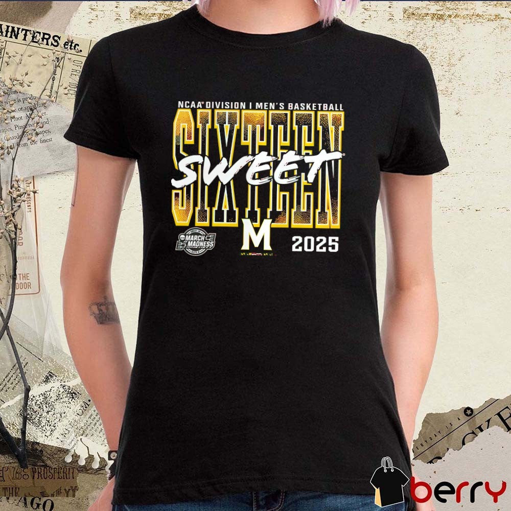 Maryland Terrapins 2025 NCAA Division I Men’s Basketball Tournament March Madness Sweet 16 t-shirt