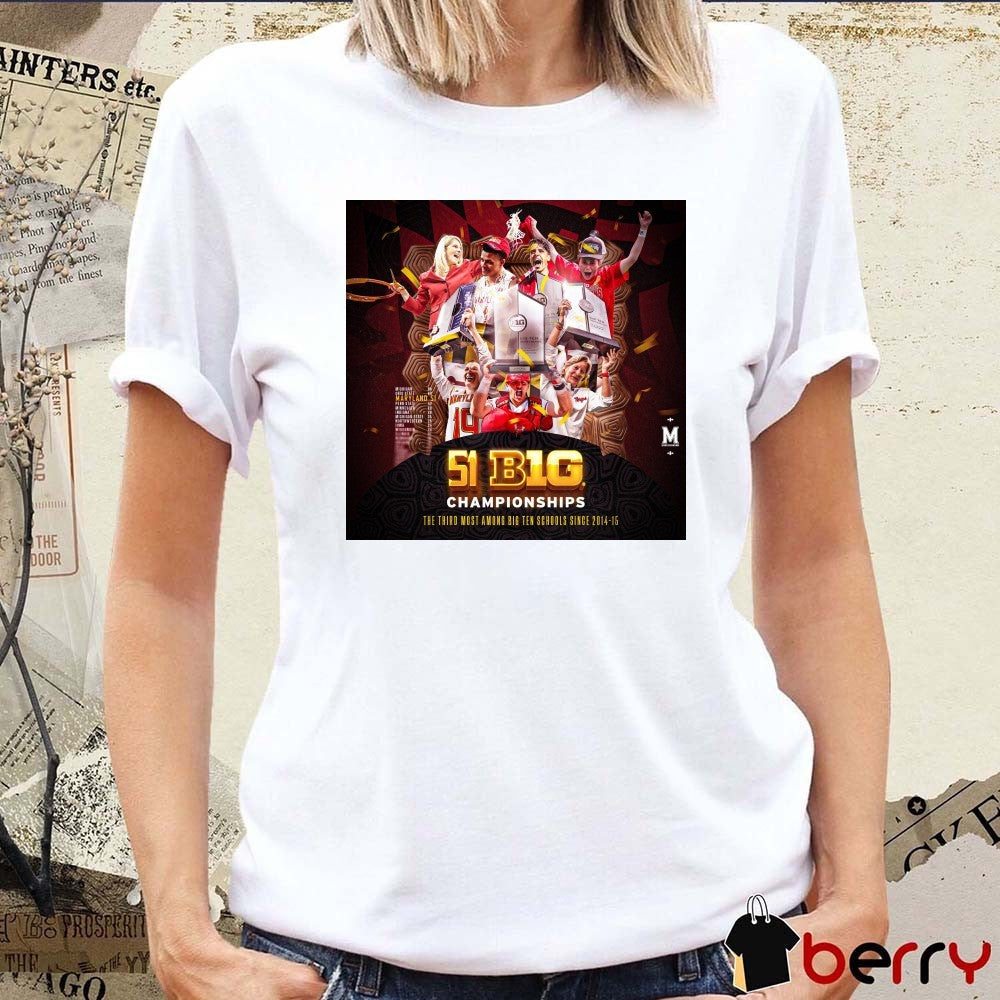 Maryland Terrapins 2026 51 Big Championships The Third Most Among Big Ten Ten Schools Since 2014-15 Poster t-shirt
