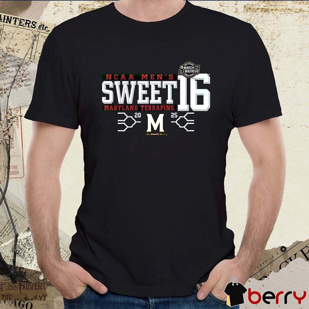 Maryland Terrapins Basketball 2025 NCAA Tournament Men’s MBB Sweet 16 Bound March Madness t-shirt
