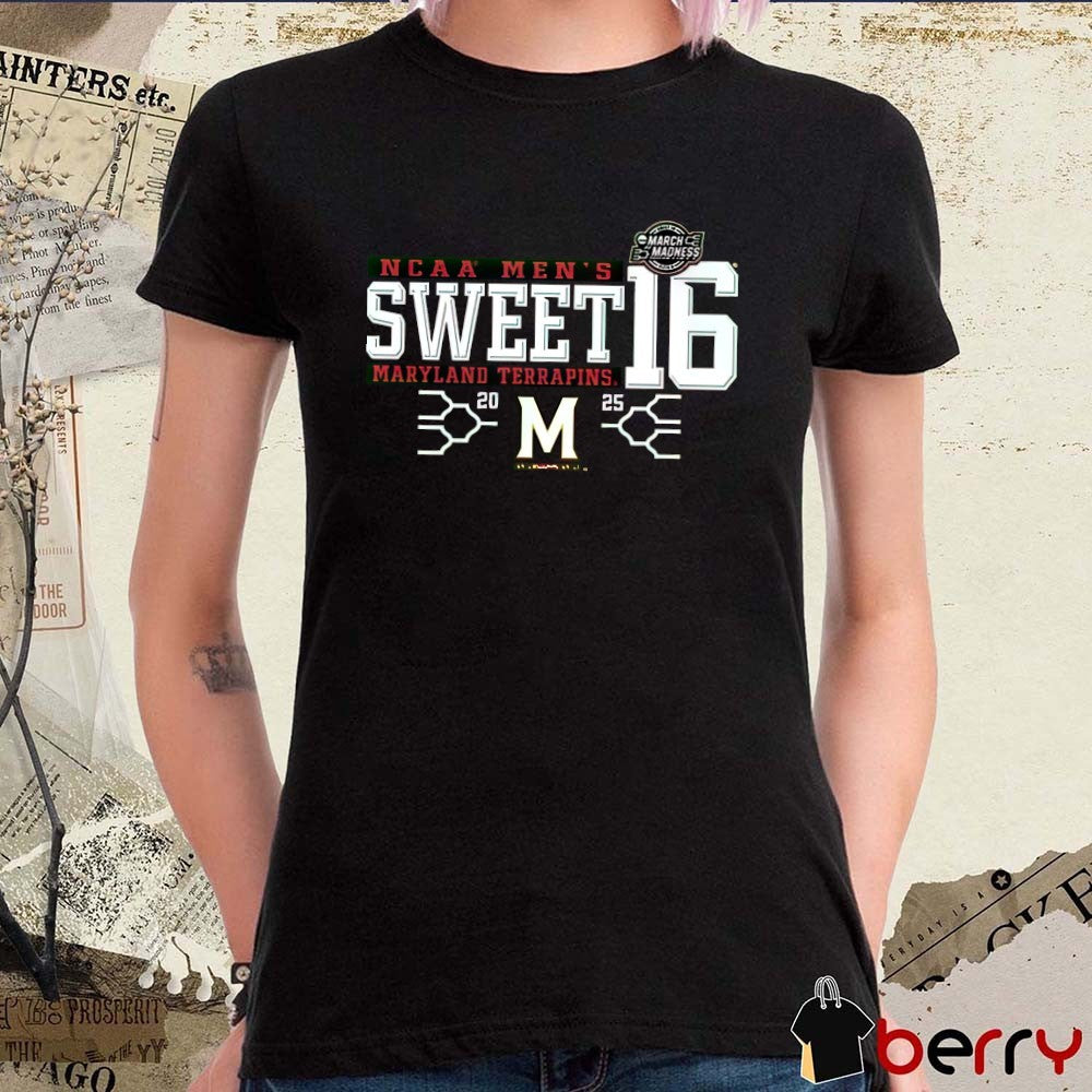 Maryland Terrapins Basketball 2025 NCAA Tournament Men’s MBB Sweet 16 Bound March Madness t-shirt