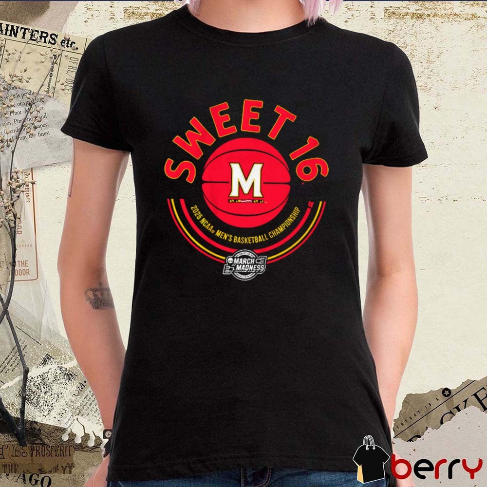 Maryland Terrapins Basketball Sweet Sixteen 2025 NCAA Tournament Men’s Championship March Madness Painting t-shirt