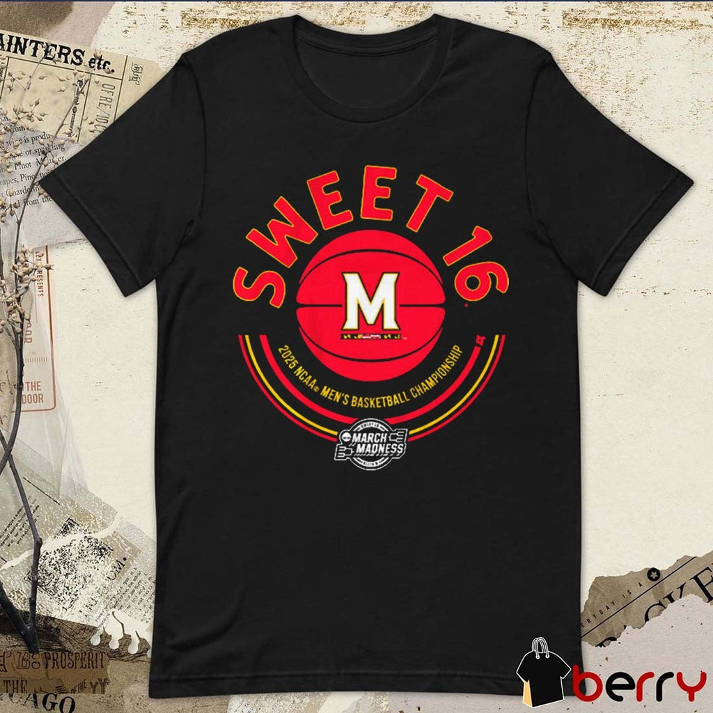 Maryland Terrapins Basketball Sweet Sixteen 2025 NCAA Tournament Men’s Championship March Madness Painting t-shirt