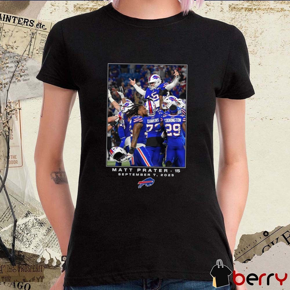 Matt Prater Buffalo Bills NFL Flash Features Week 1 September 7 2025 t-shirt