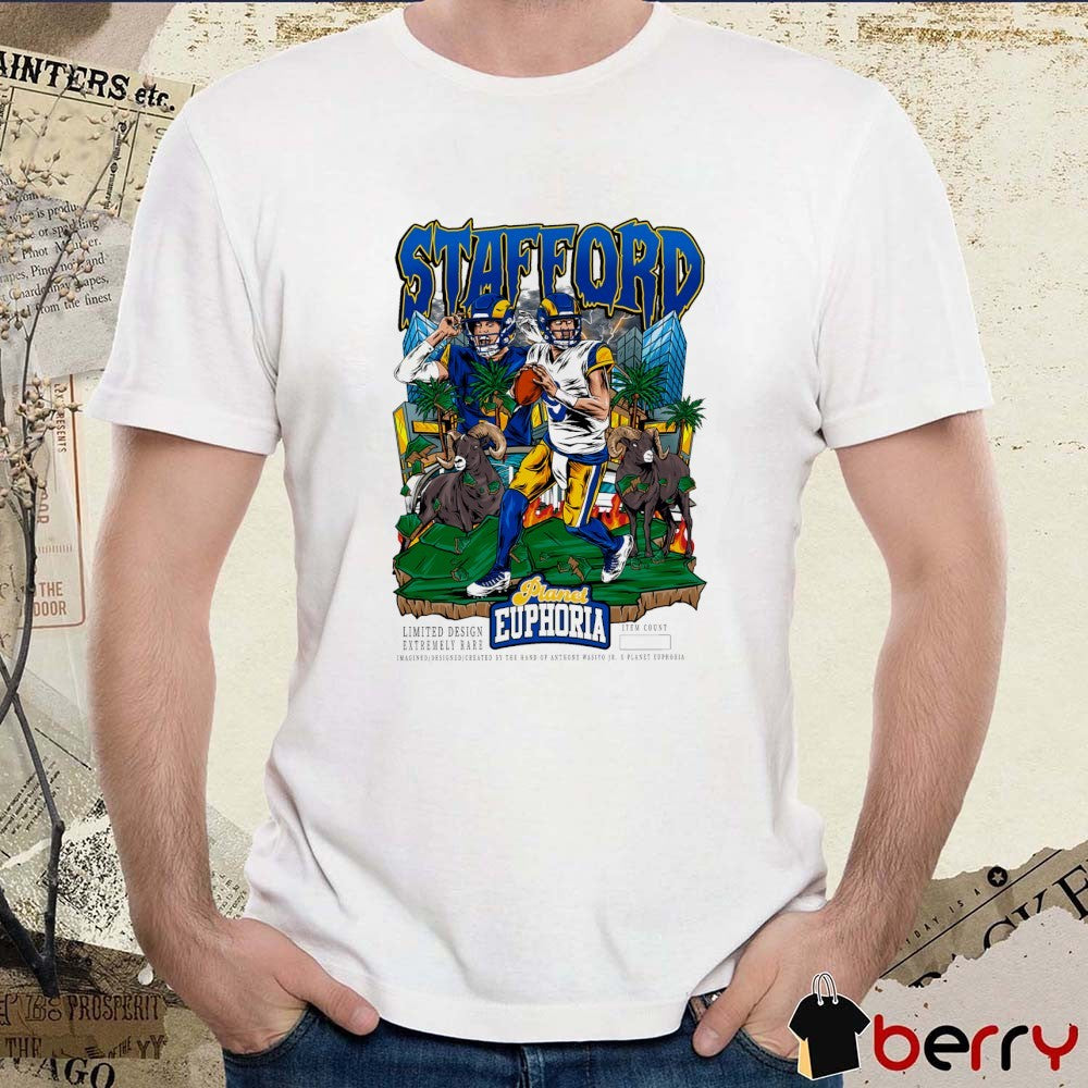 Matt Stafford Los Angeles Rams NFL Planet Euphoria Art t-shirt