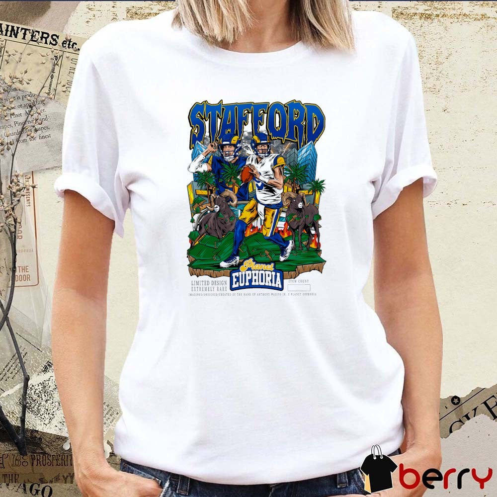 Matt Stafford Los Angeles Rams NFL Planet Euphoria Art t-shirt