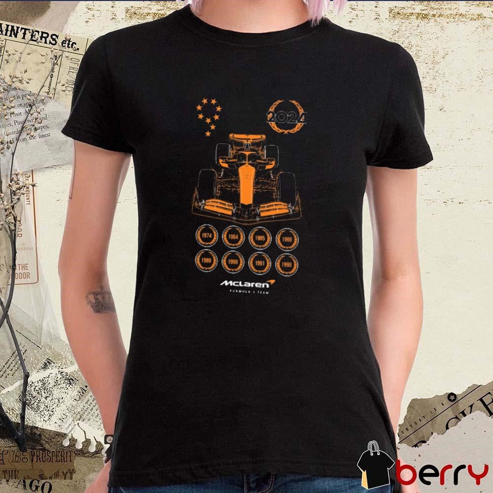 McLaren F1 Team 2024 Constructors’ Cup Champion Race Way 1974-1998 t-shirt